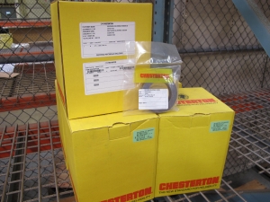 LOT TO INCLUDE TO INCLUDE BUT NOT LIMITED TO: (2 PALLET SIZED BOXES) MISC. GASKETS, SHIMS, O-RINGS, AND PACKING, (1) PALLET OF CHESTERTON, JOHN CRANE, AND GARLOCK BULK MECHANICAL PACKING. LOADING & HANDLING FEE $15-4214
